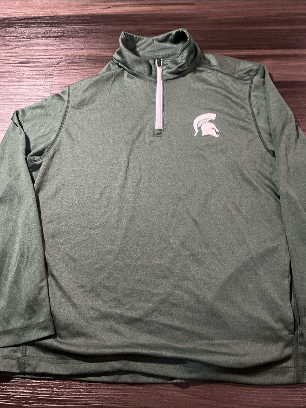 Pro Edge 1/4 Zip Green Michigan State Spartans Size Large 42/44